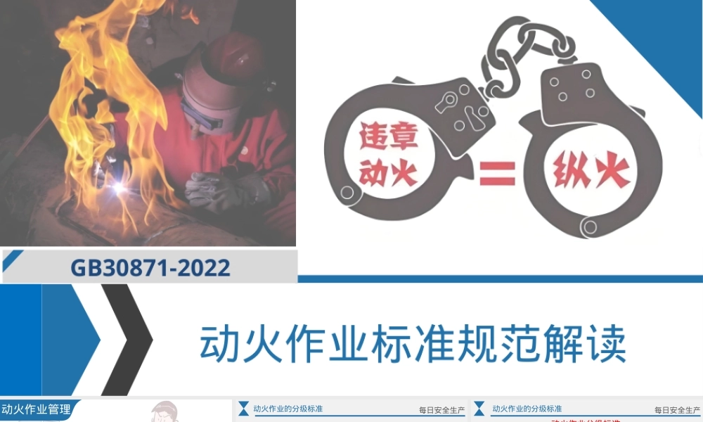 【课件】最新动火作业标准规范GB30871-2022解读.pptx