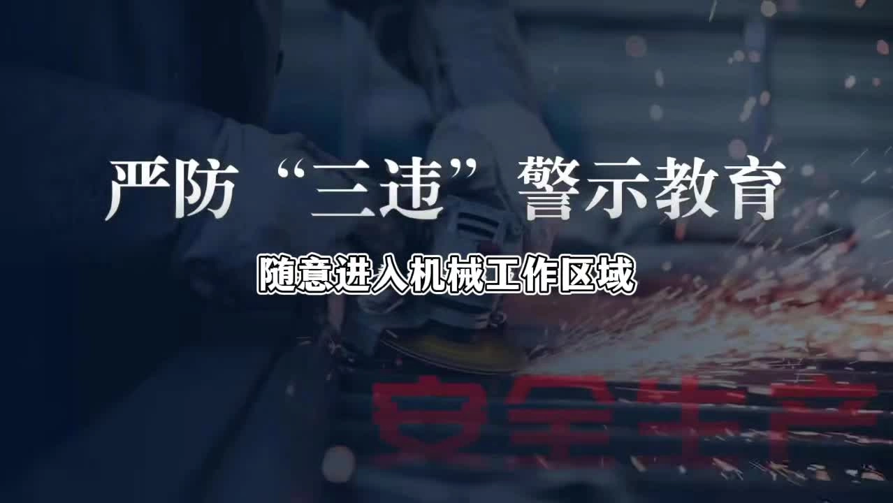 《严防“三违”》事故警示教育片（第三期）：严防“三违”之随意进入机械工作区域.mp4