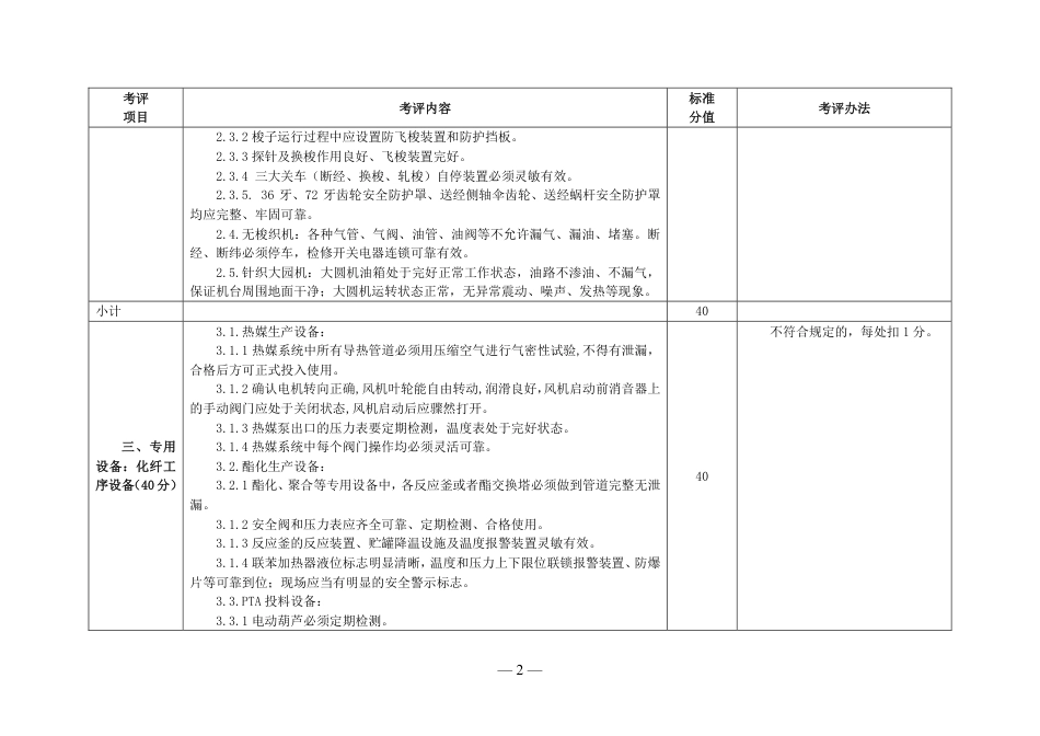 山东附录6：纺织行业企业安全生产标准化评定标准设施、设备要求（2个单元）.pdf_第3页