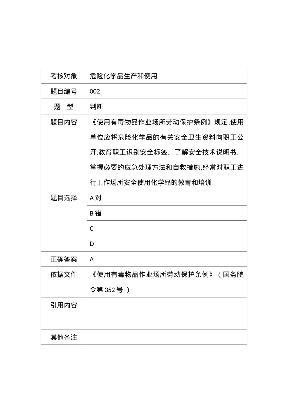 危险化学品生产使用单位考试试题.doc_第2页