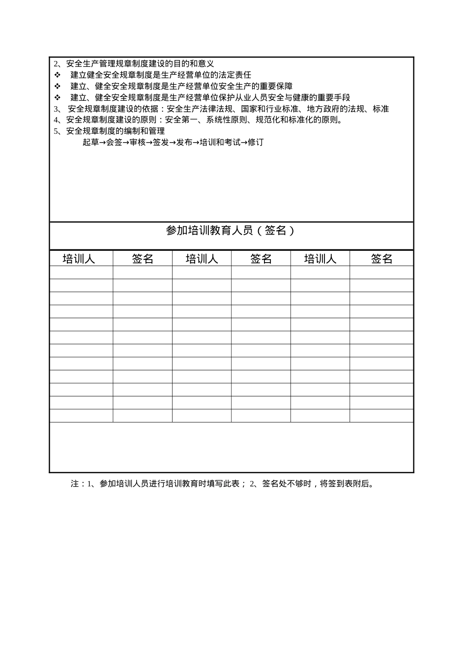 2、安全生产和职业卫生责任制培训记录.doc_第3页