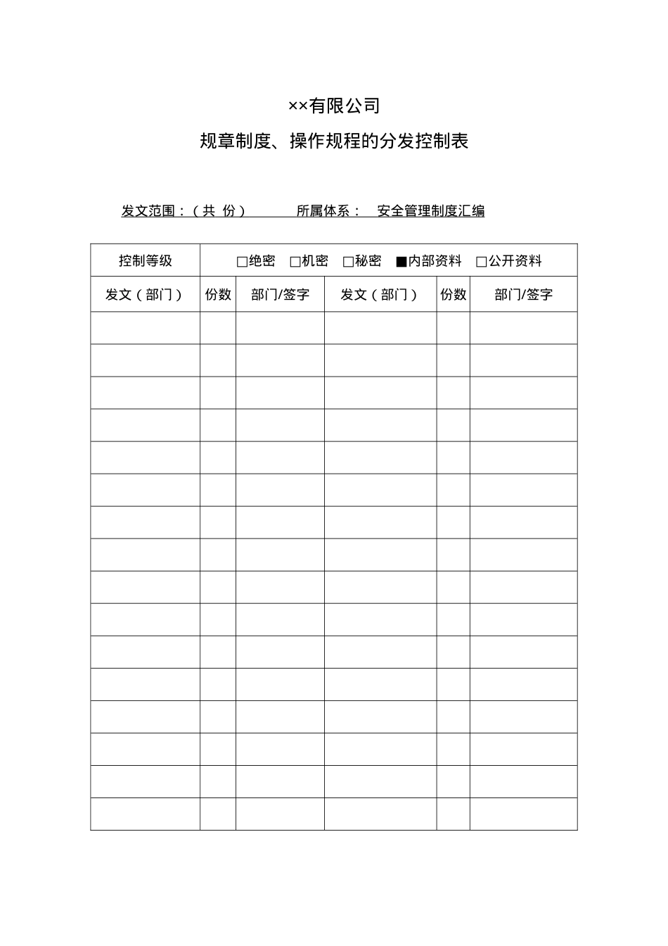 2、规章制度分发控制表.doc_第1页