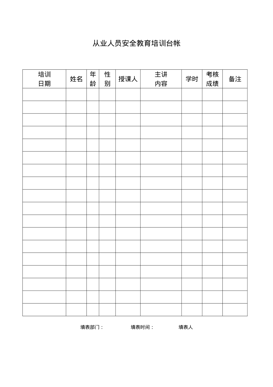 5.3.6从业人员安全教育培训台帐.doc_第1页