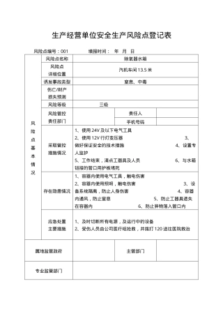 生产单位风险点一企一册模板（20页）.doc