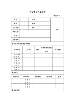 附件1：劳动者个人信息卡.doc