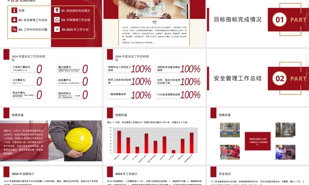 2024年安全工作年度总结及计划.pptx